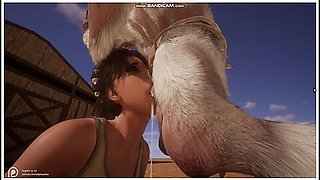 Tomb Raider And Lara Craft - Lara Fucks With Ancient Goatman And Gets Captured