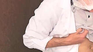 Doctor and Nurse Can't Resist and Have Sex in the Hospital Bathroom During Their Shift