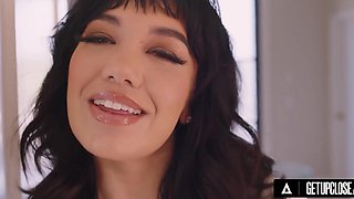 Brunette big tiddied milf getting blacked on his big dick really good