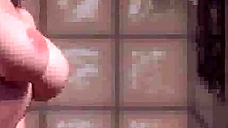 Treasure of Nadia: sexy MILF is masturbating under the shower and a guy is watching on her ep 109