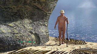 The East Block: Old Man Fucks Two Hot Girls on a Nudist Beach His Wife Almost Caught Him - Episode 35