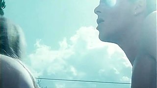 Hot Vintage Threesome By The Pool With Richard Langin And Moana Pozzi