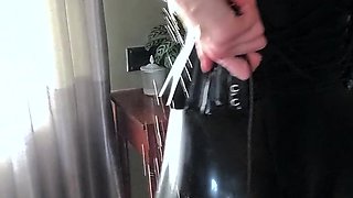 Cute amateur brunette naughty in solo jerking show on camera