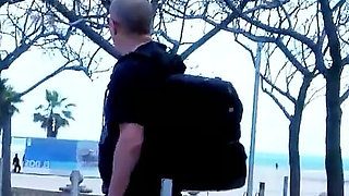Blonde Candid teen gets taken hard by stepdad on vacation