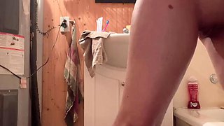 Dripping Pussy in Public Shower