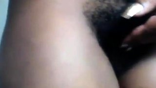 African Amateur's Hairy Webcam Show