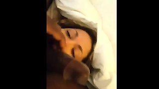 Interracial blowjob outdoors sucking big cock in hd