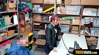 Asian shoplifter gets humped while her stepmom watching