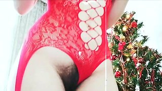 Christmas Solo Arab Teen Babe