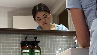 Peeing Two Times Squatting in the Lesbian Toilet