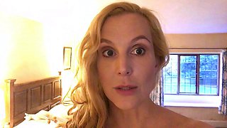 Beautiful amateur MILF in nylons teasing her thick body