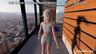 Futanari Gym Domination: Buff guy gets intensely pleasured by hung futa in a sweaty workout session at Prime3DX