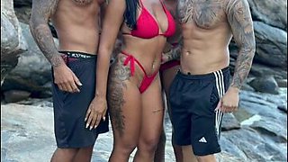 Scorching black damsel got vendetta on her spouse by having intercourse with 3 young men.