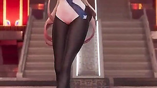 [mmd] Marionette Erotic Uniform Black Stockings