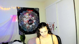 Amateur striptease and Solo masturbation