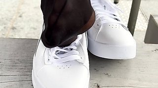 Maitresse Madelines solo foot fetish POV