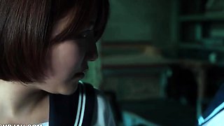 Japanese Teen In Uniform Banged Sideways