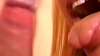 Blonde Babe Fingers Wet Pussy Hard and Sucks Cock Wild