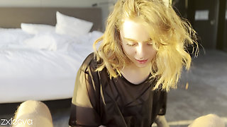 Sweet Russian Girl Offered Her Perfect Pink Pussy Before Breakfast