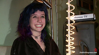 Tightly Bound and Gaged, Ass Fucked in Public