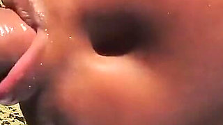 Ebony Teen Giving a Blowjob in Public