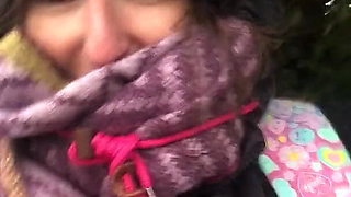 Flashing My Tit with Rock Hard Nip in Fucking Filthy Weather