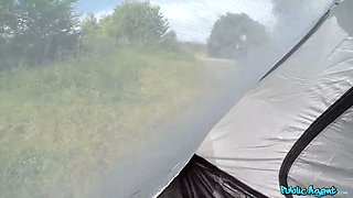 Public agent - i banged a french female with absolutely thick Natural Tits camping with her boyfriend in their tent!