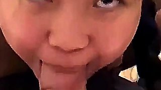Mexicana blowjob with her big boobs