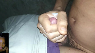 Virgin masturbating on a video call