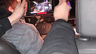 A Double Blowjob in My Friend's Car Dirty Morbid Girls