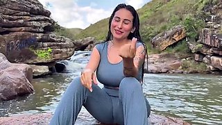 Jenifer Play Fucks Boyfriend's Best Friend in River - Big Tits Latina Amateur Outdoor Sex
