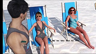 Bathing suit themed 3D hentai visual novel with some ecchi action