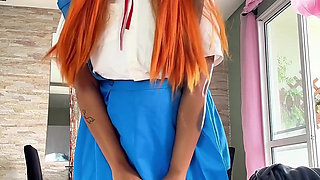 Asuka Cosplay Fart & Burp Compilation Plugsuit and Uniform Chubby Ebony