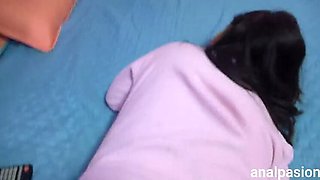 Ali Precio Real Anal Orgasm with Huge Black Dildo in Her Ass