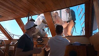 Busty Russian Wife Gets Creampied While Hubby Watches
