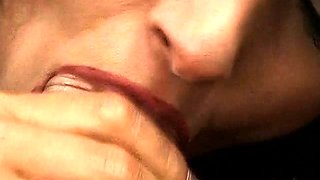 Bald dude fucks sweet brunette hardcore after hot blowjob