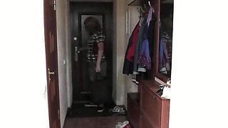 Naked Blonde MILF No Panties Pizza Delivery - Shower Sex with Mature Ass & Tits
