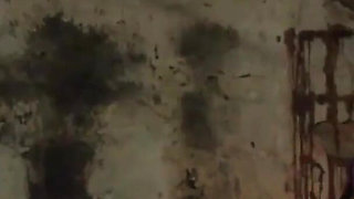 The rubber cock blown hard