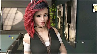 Uncensored visual novel featuring black-haired nubile girls and big natural breasts