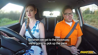 Fake Driving School - Hot Redheads Dirty Secret: Outdoor Blowjobs and Big Tits Worship