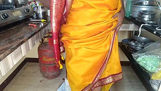Indian Housewife Kitchen Sex - Hot Desi Aunty Hardcore Role Play