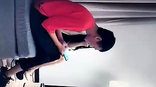 Cute amateur Asian web cam girl teases her great body