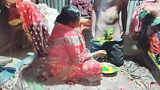 Horny Indian Desi Wife Celebrates Holi with Hubby - Big Tits & Desi Aunty Anal Fun