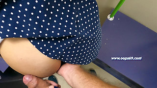 Flashing Dick in Metro and Blowjob by Unknown Horny Woman