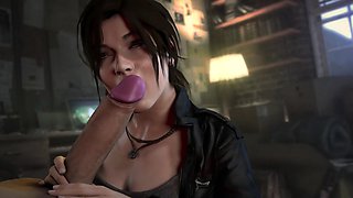 Cute Lara Croft Game Tomb Raider Sucks Huge Dick