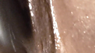 Pounding My Wet Pussy with Big Dildo Stimulating My Clit with Electric Toothbrush
