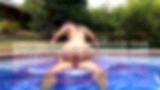 Armyproductions: Naked Pool Seduction - Outdoor Sex With My Colombian Friend