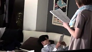 Asian japanese amateur riding cock anally