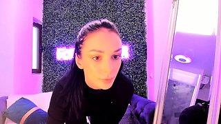 Small tit brunette teen fucks a big cock