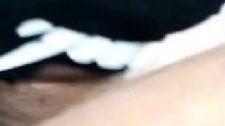 Black girl with mask blowjob in the car